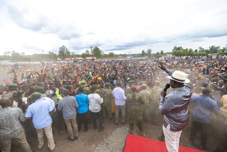 President William Ruto in Kehancha Town, Migori County