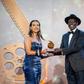 Shiksha Arora receiving her Kalasha award presented by President William Ruto