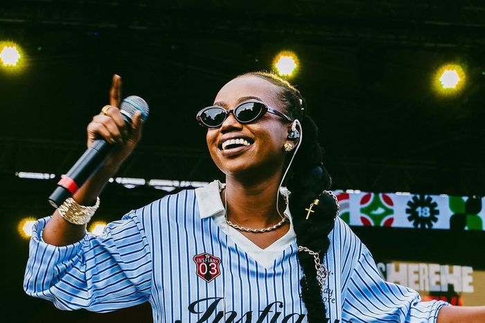 Njerae performing at a concert in Nairobi