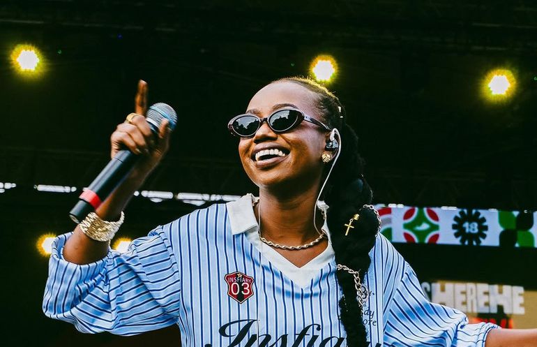 Njerae performing at a concert in Nairobi
