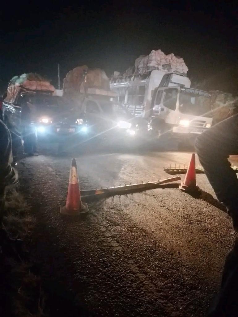 Miraa vehicles from Meru-Igembe run into a road block at the Meru - Tharaka Nithi County border point at Keeria as the \miraa Law got enforced on 03rd July 2026 (Image: Files)