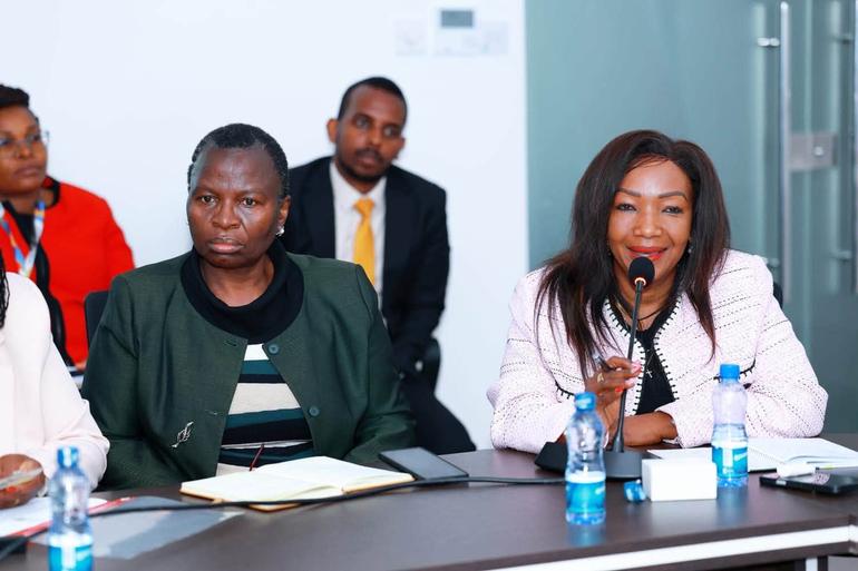 Julie Oseko and other officials as The National Land Commission (NLC) welcomed a high-level delegation from the Republic of Sierra Leone recently (Image: Files)