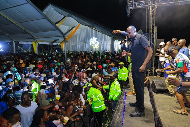 Odongo Swagg performs live on stage during the 2026 Dala Sevens After-party.
