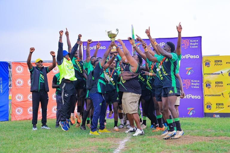 Dala Sevens 2026 Champions Kabras Sugar RFC celebrate following their triumph