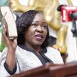 Ms. Claris Awuor Ogangah takes the oath of office during her swearing in as the new Chairperson of the Kenya National Commission on Human Rights in October 2025