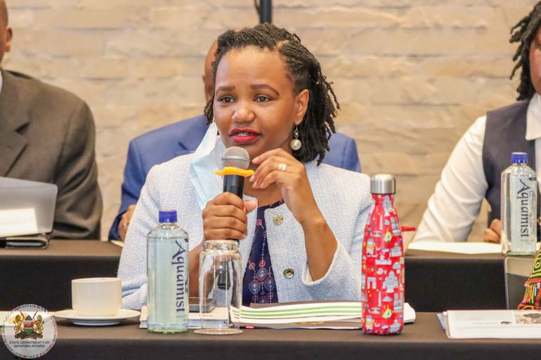Roseline Kathure Njogu, the Principal Secretary, State Department for Diaspora Affairs