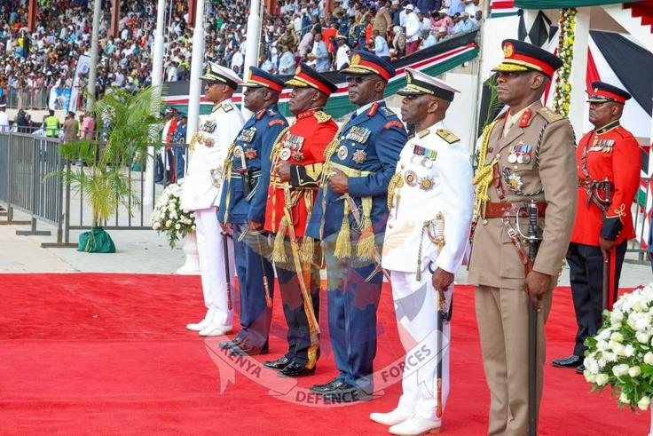 KDF Commanders during Madaraka Day Celebrations in Wajir