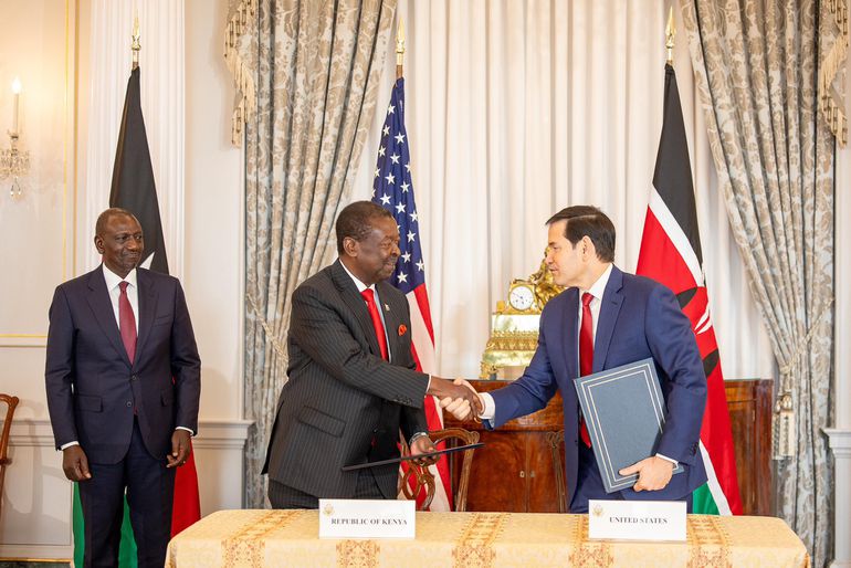 Prime Cabinet Secretary Musalia Mudavadi and U.S Secretary of State Marco Rubio