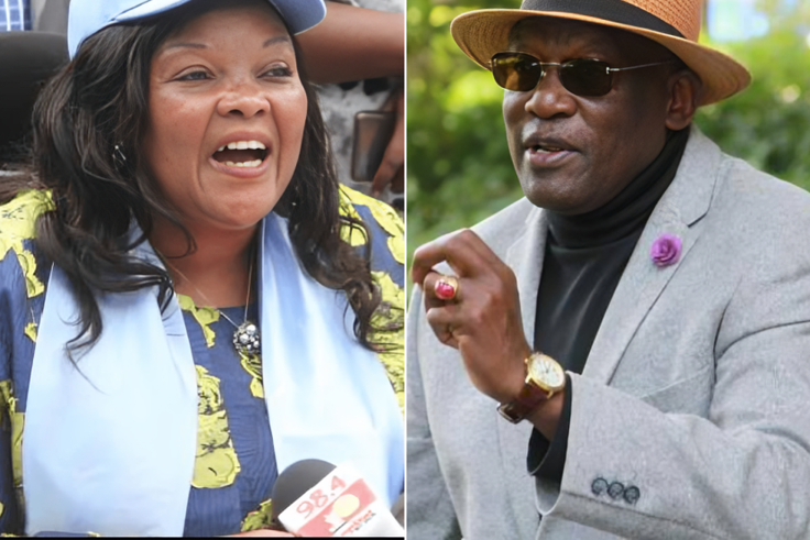 Johnstone Muthama and Agnes Kavindu