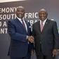 President and Chairman of the Board of Directors of Afreximbank, Dr George Elombi, and President of the Republic of South Africa, Ramaphosa