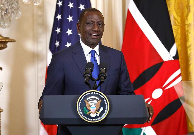 President William Ruto speaking during his State Visit to the US in 2024