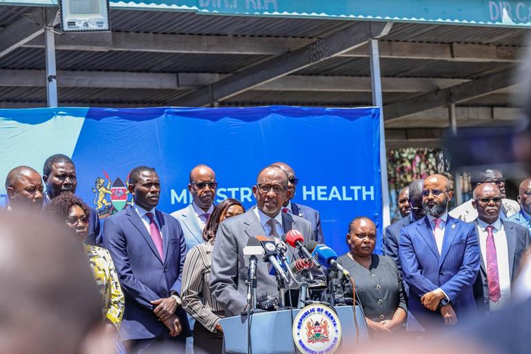Health Cabinet Secretary Hon. Aden Duale, EGH, reassured the public that systems are in place to respond and urged Kenyans not to panic (Image: Files)