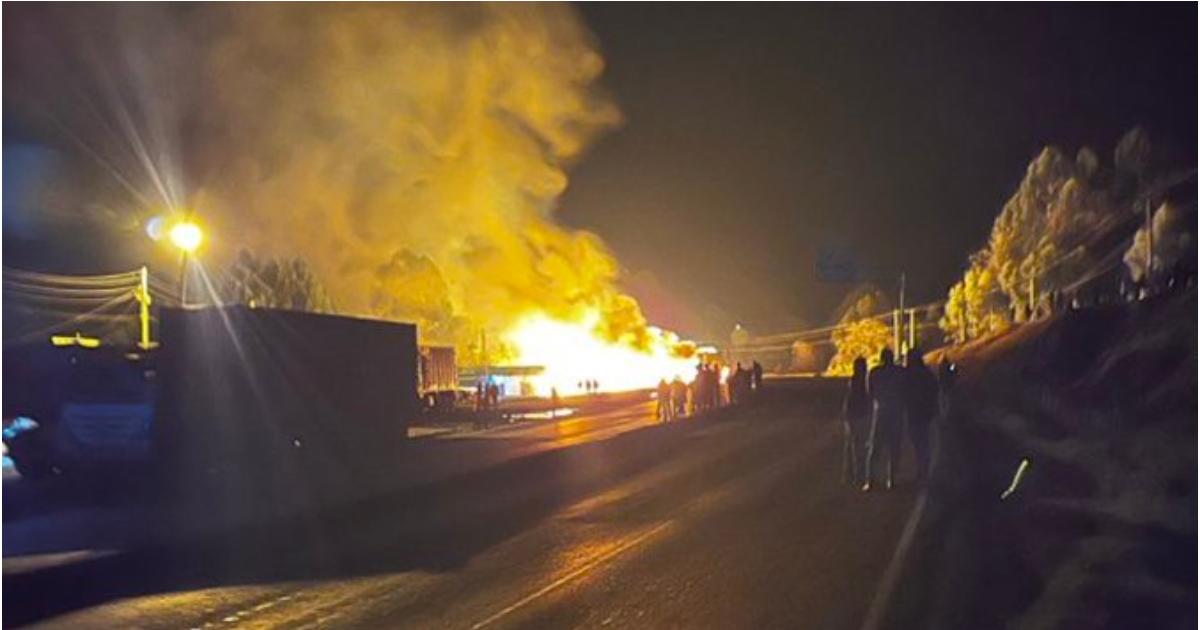 Kenya Red Cross confirmed the incident, stating a multi-agency team attended to two casualties and brought the fire under