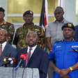 The Ministry of Interior led by CS Kipchumba Murkomen, PS Raymond Omollo, IG Douglas Kanja and other top security officials during a media briefing on the implications of insecurity incidents and measures to safeguard public order amid rising fuel prices