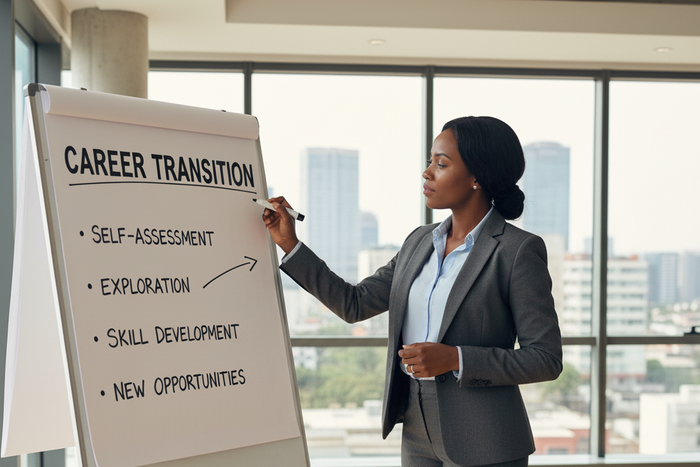 A professional woman writing on a chart