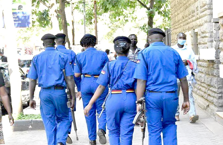 Police conducting a patrol in Nairobi