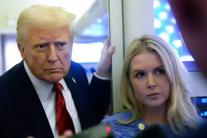 President Donald Trump with Karoline Claire Leavitt
