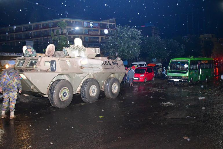 Kenya Defence Forces members, pictured on March 6, 2026 after flash floods hit Nairobi
