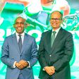 From left, Dr. Peter Ndegwa, Group CEO Safaricom PLC and Dilip Pal, Group Chief Finance and Innovation Officer Safaricom PLC