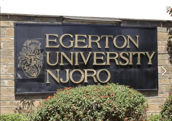 The iconic signage at the entrance of the Egerton University in Njoro, Nakuru (Image: Files)