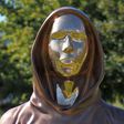 A bust of Satoshi Nakamoto, creator of bitcoin, erected in the Graphisoft Park in Budapest, Hungary
