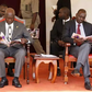 The late former President Daniel Moi with William Ruto at a past event