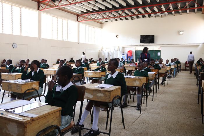 Candidates sitting for the Kenya Primary School Education Assessment (KPSEA)