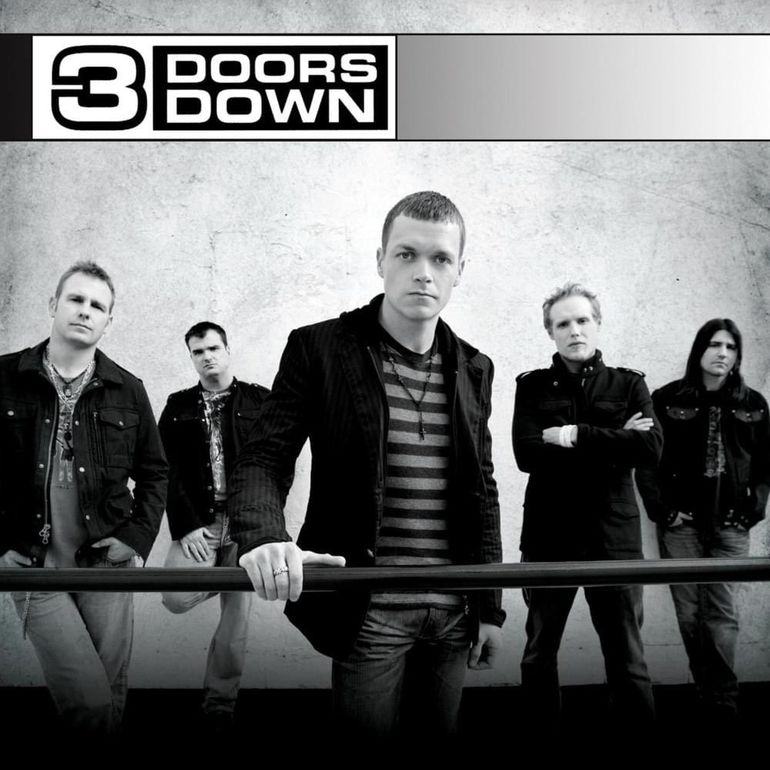 3 Doors Down promotional poster, with Brad Arnolds as the lead singer