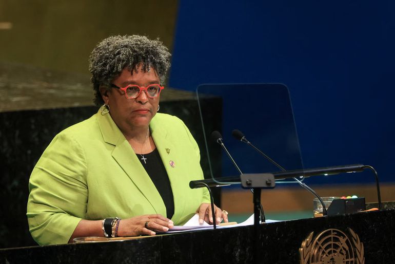 Mia Mottley, Barbados' first female prime minister