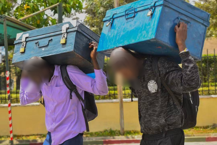 Fresh recruits at Kiganjo Police Training College