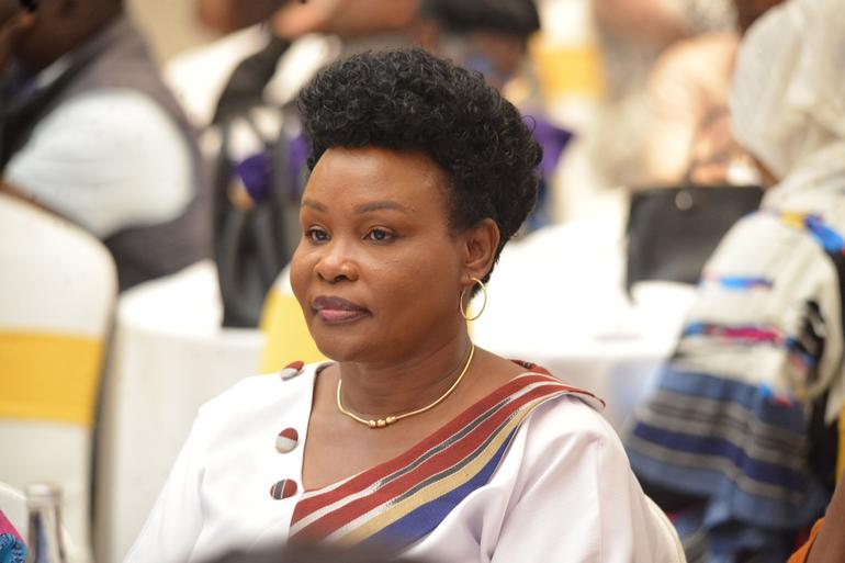 Ms. Cheluget holds an MBA in Strategic Management and an MA in Diplomacy and International Studies from the University of Nairobi, a BA from Egerton University, and is an alumna of the National Defense College (Image: Files)