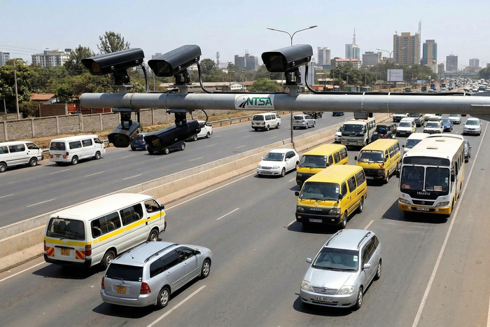 NTSA cameras installed on a road in Nairobi