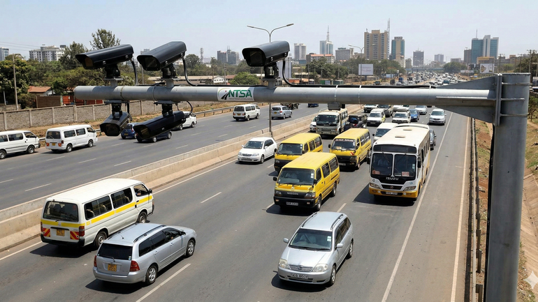 NTSA cameras installed on a road in Nairobi