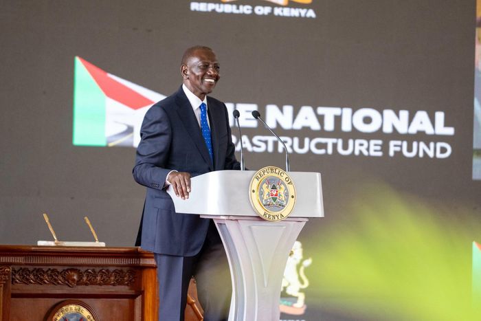 President William Ruto speaking after signing the National Infrastructure Bill at State House, Nairobi