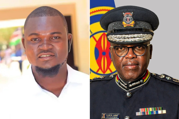 A collage of Albert Ojwang and DIG Eliud Langat