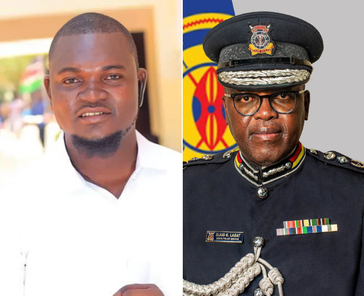 A collage of Albert Ojwang and DIG Eliud Langat