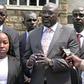 Lawyer Cliff Ombeta addressing the media on Cecil Ouma shooting
