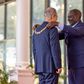 President William Ruto confers the Chief of the Order of the Golden Heart of Kenya award on former UN Secretary-General Ban Ki-Moon