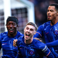 Chelsea forward Cole Palmer celebrates his goal against Aston Villa on December 1, 2024