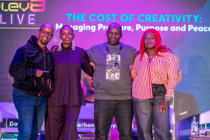 David Muriithi – Finance Director, Six Arms Limited & CEO, Creative Enterprise Center(left), Gathoni Kimuyu – Creative Producer, Fakii Liwali – Creative Executive Producer & Maandy – Recording Artist