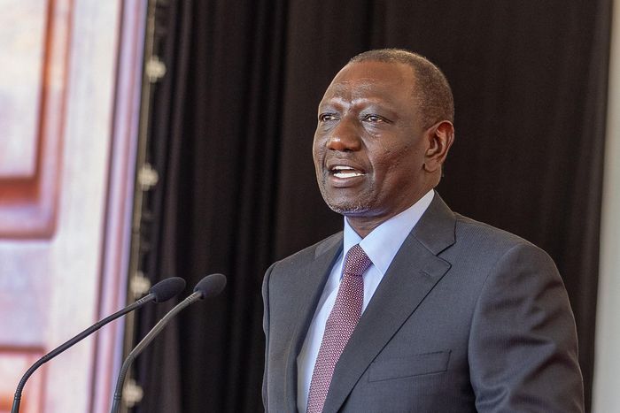 President William Ruto speaking at State House, Nairobi