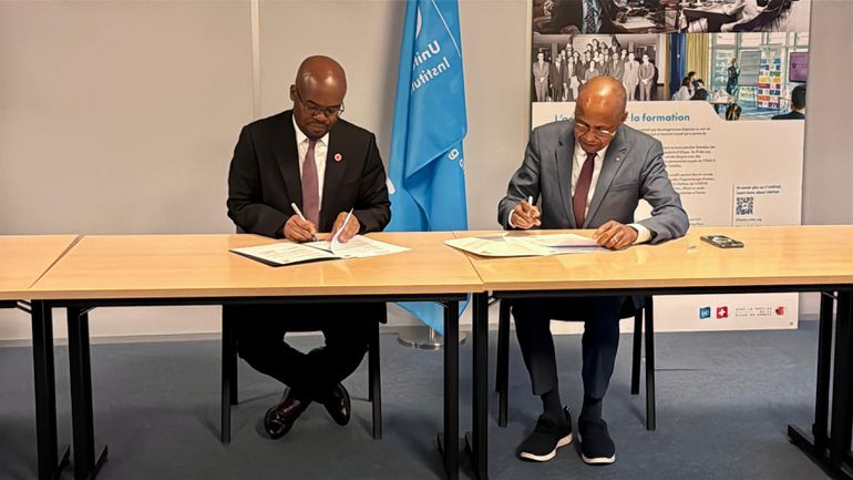 Principal Secretary in the State Department for Internal Security and National Administration, Raymond Omollo, and Evariste Karambizi, Director of UNITAR’s Division for Peace.