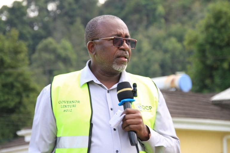 Captain Mithika Linturii speaks to Igembe youth and the Boda Boda fraternity during a consultative meeting held at his Amwamba Residence (Image: Files)