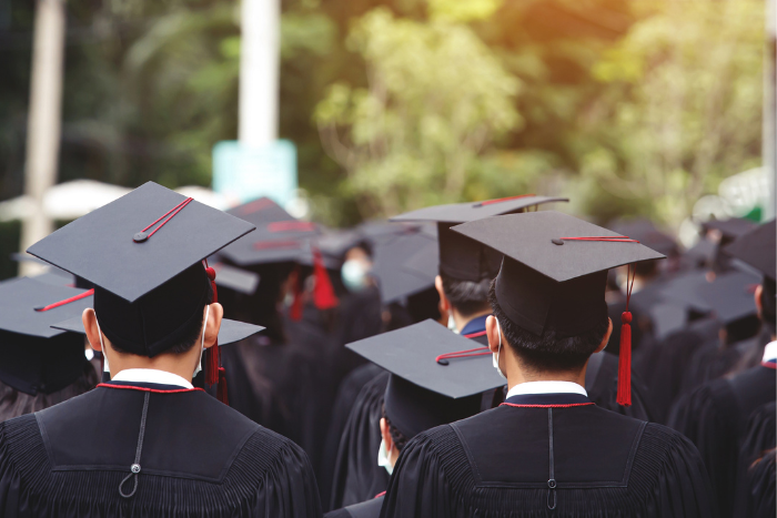 Graduates after the completion of a course