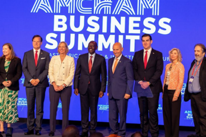 File image of President William Ruto attending the AmCham Business Summit 2026 convened by the American Chamber of Commerce Kenya (AmCham Kenya) and the U.S. Embassy in Nairobi.