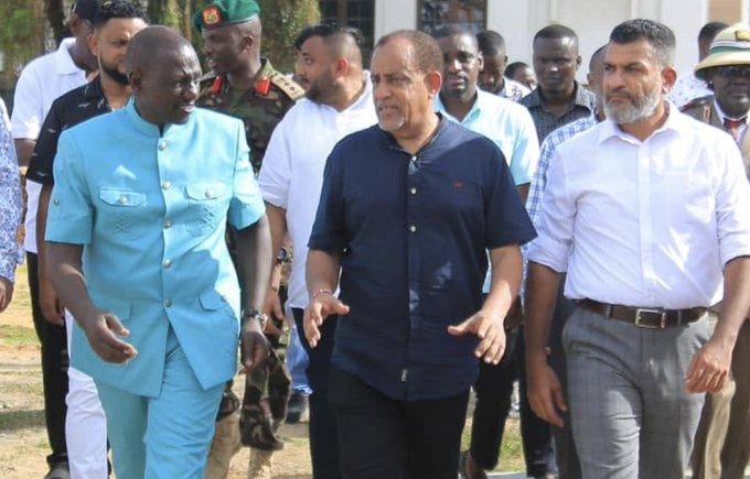 Image of President William Ruto and Businessman Suleiman shahbal. Image:(NTV Kenya