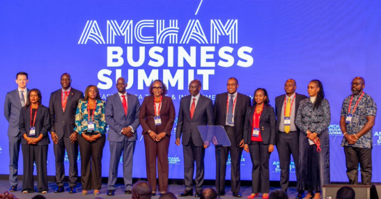 President William Ruto attending the AmCham Business Summit