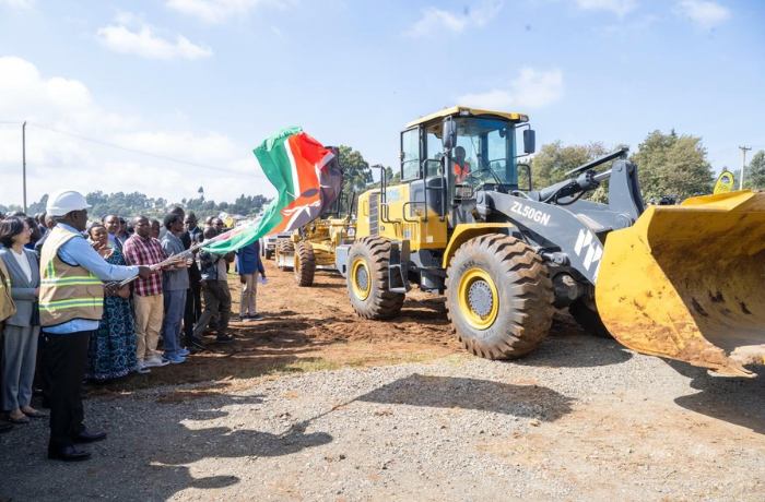 President William Ruto during the launch of the Rironi-Mau road.