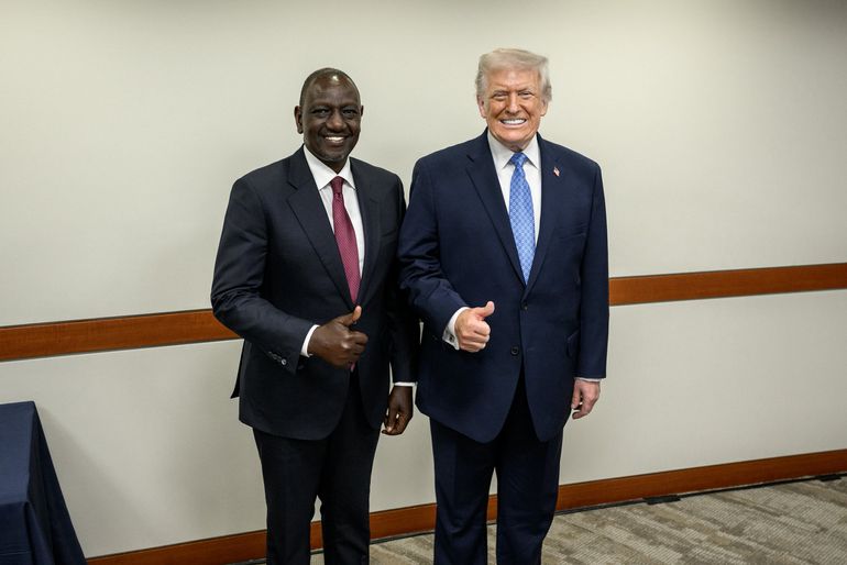 President William Ruto with President Donald Trump