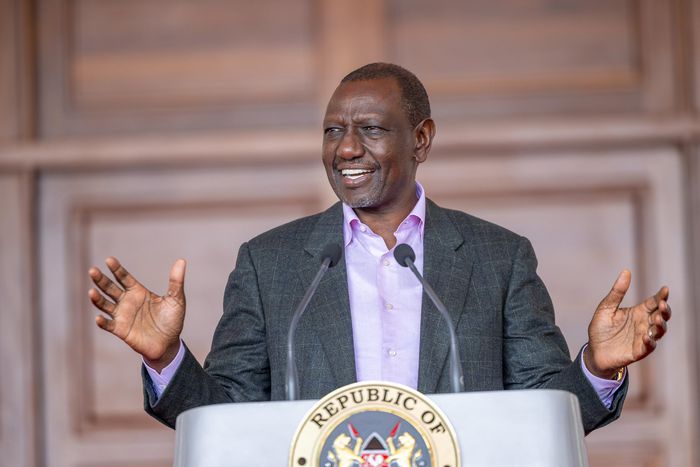 President William Ruto speaking at State House, Nairobi